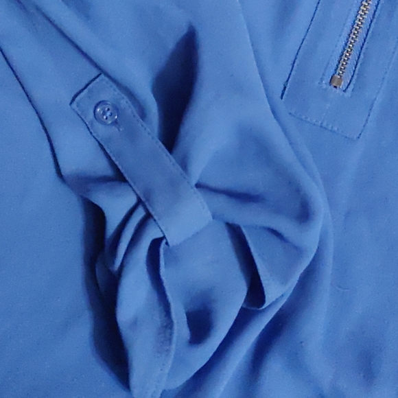 Maurice's large blue flowy blouse - Picture 4 of 5